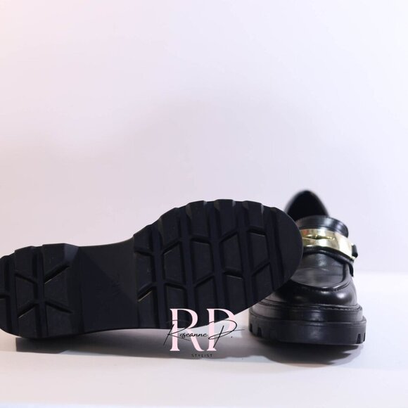 Zara Women lug sole faux leather loafers SZ 37 NWOT - Picture 6 of 7